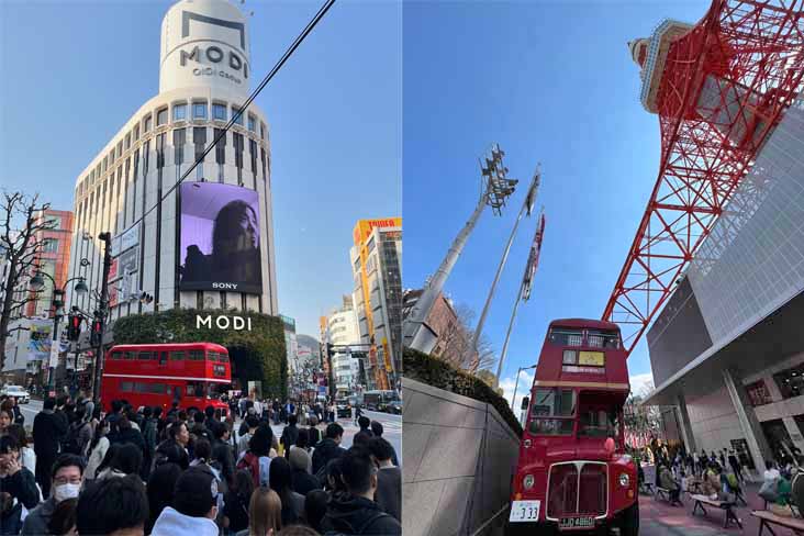 London Routemasters in Tokyo